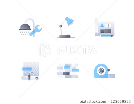 Home repair tools - flat design style icons set 125019833