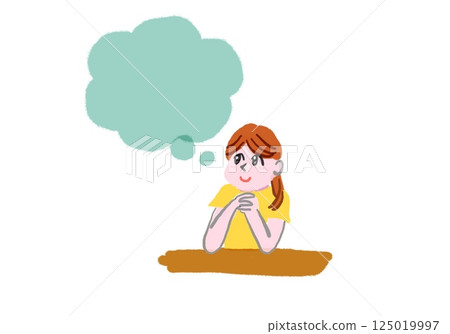 Delusional woman speech bubble Delusional woman speech bubble 125019997