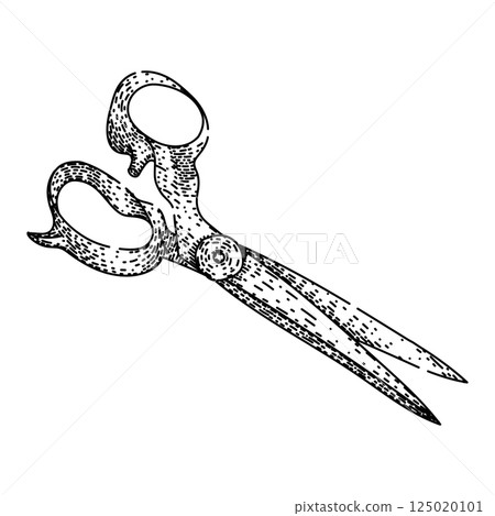 craft scissors sketch hand drawn vector craft scissors sketch hand drawn vector 125020101