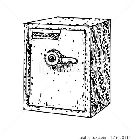 shield safe sketch hand drawn vector 125020111