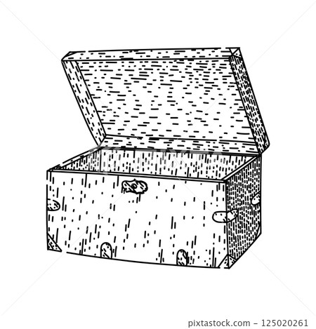 collectible antique chest sketch hand drawn vector 125020261