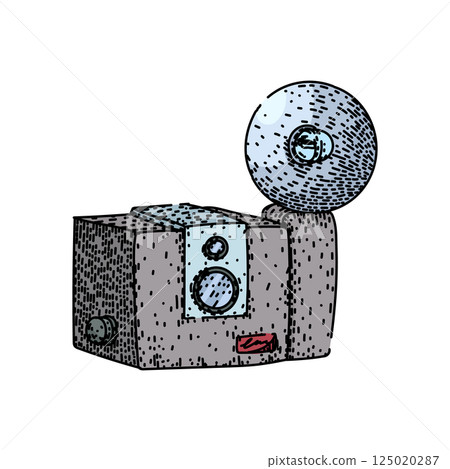 collectible vintage camera sketch hand drawn vector collectible vintage camera sketch hand drawn vector 125020287