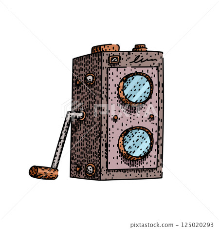 classic vintage camera sketch hand drawn vector 125020293