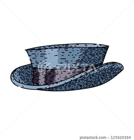 formal top hat sketch hand drawn vector 125020384