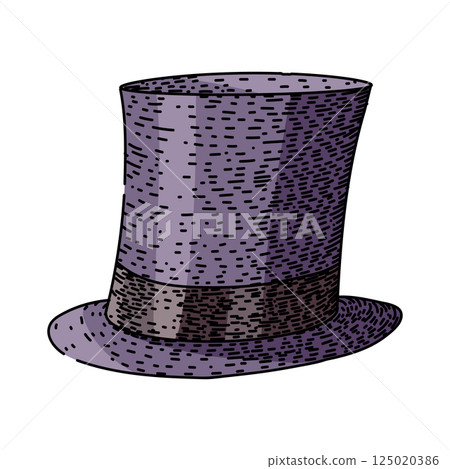 style top hat sketch hand drawn vector style top hat sketch hand drawn vector 125020386