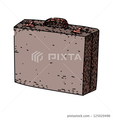 stylish briefcase sketch hand drawn vector stylish briefcase sketch hand drawn vector 125020496