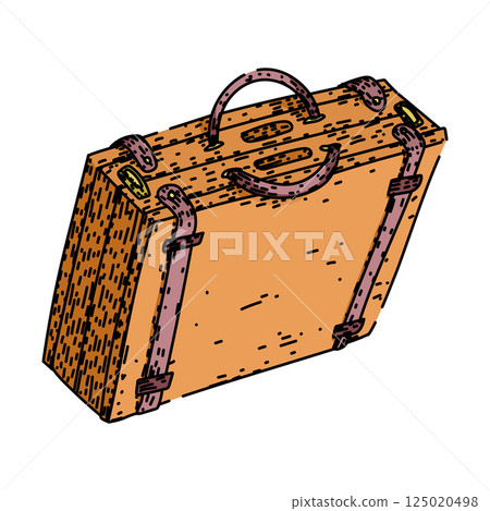 leather briefcase sketch hand drawn vector leather briefcase sketch hand drawn vector 125020498