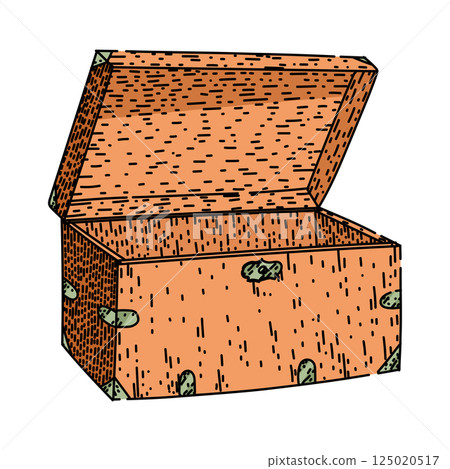 collectible antique chest sketch hand drawn vector 125020517