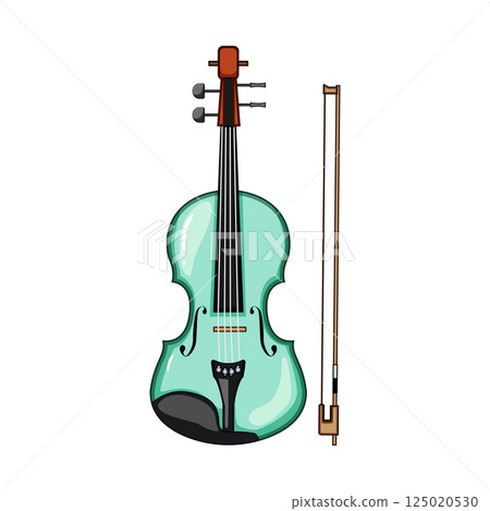 fingerboard violin cartoon vector illustration 125020530