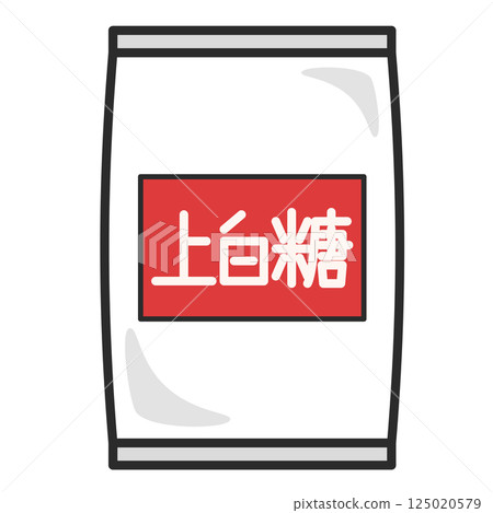 A simple illustration of white sugar in a bag A simple illustration of white sugar in a bag 125020579