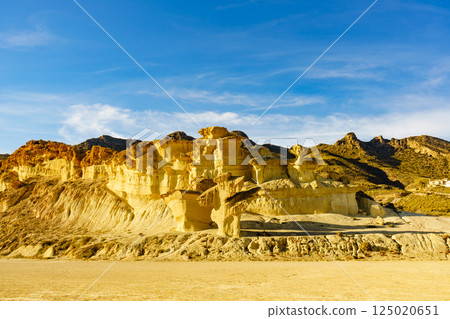 Rock formations Bolnuevo, Spain 125020651