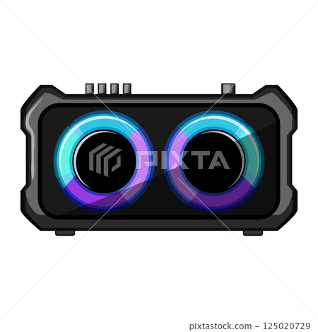 resonance speaker music cartoon vector illustration 125020729