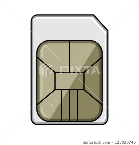 prepaid sim card cartoon vector illustration prepaid sim card cartoon vector illustration 125020740