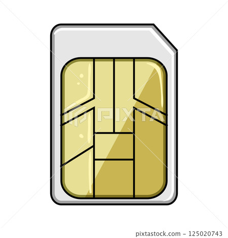 carrier sim card cartoon vector illustration carrier sim card cartoon vector illustration 125020743