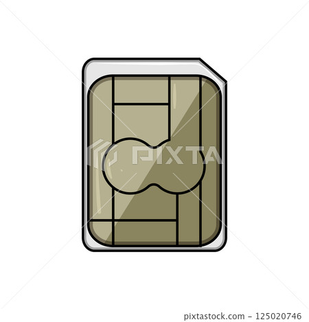network sim card cartoon vector illustration 125020746