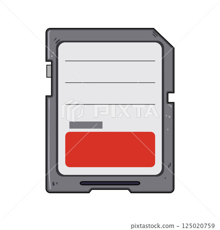 class sd card cartoon vector illustration 125020759