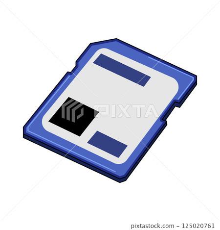 speed sd card cartoon vector illustration 125020761