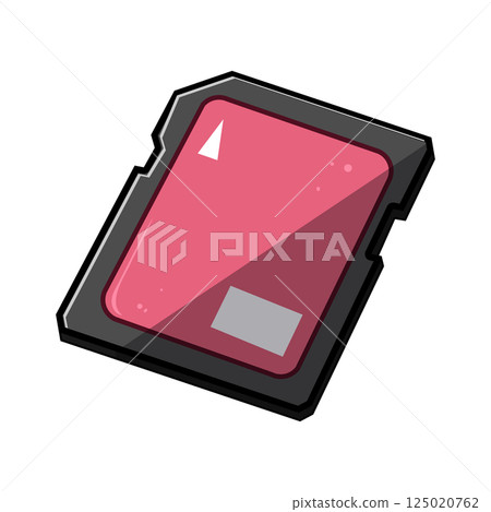 capacity sd card cartoon vector illustration 125020762