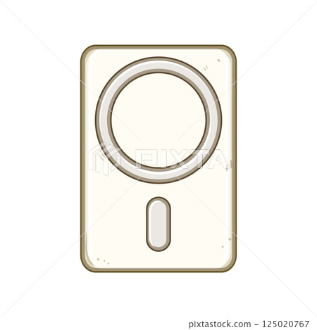 qi power bank wireless cartoon vector illustration 125020767