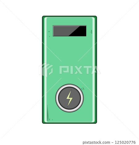 charging power bank wireless cartoon vector illustration charging power bank wireless cartoon vector illustration 125020776