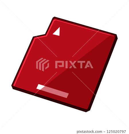 capacity minisd card cartoon vector illustration 125020797