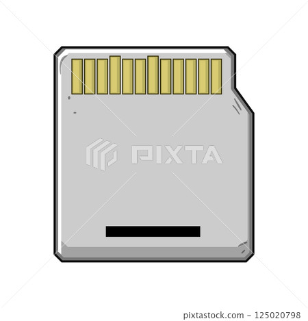 microsd minisd card cartoon vector illustration 125020798