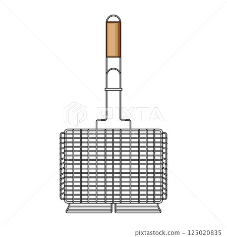 barbecue grill rack cartoon vector illustration 125020835