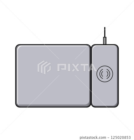 functionality charging mouse pad wireless cartoon vector illustration functionality charging mouse pad wireless cartoon vector illustration 125020853