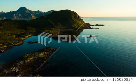 Seascape on Vestvagoy island, Lofoten Norway 125020854