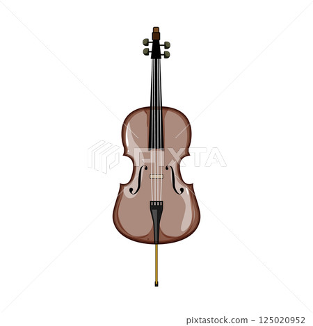 scroll cello cartoon vector illustration scroll cello cartoon vector illustration 125020952