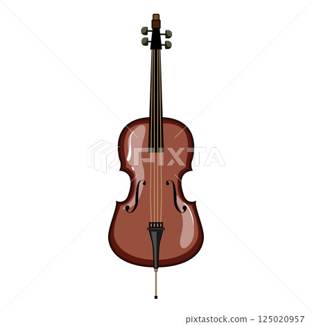 strings cello cartoon vector illustration 125020957