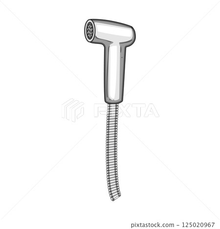 nozzle bidet sprayer cartoon vector illustration 125020967