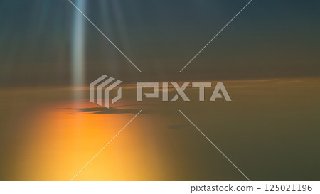 Beautiful sunset, clouds and orange sky Beautiful sunset, clouds and orange sky 125021196