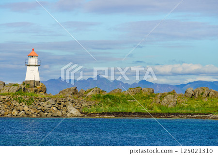 Lighthouse Hovsund Lofoten Islands Norway Lighthouse Hovsund Lofoten Islands Norway 125021310