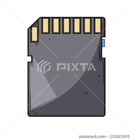 terabyte sd card cartoon vector illustration terabyte sd card cartoon vector illustration 125021955