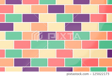 Background material_tile_brick_colorful 125022173