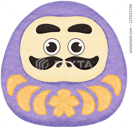 This hand drawn Purple Daruma 125022398
