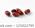 Red jujube on white background, medium wood 125022795