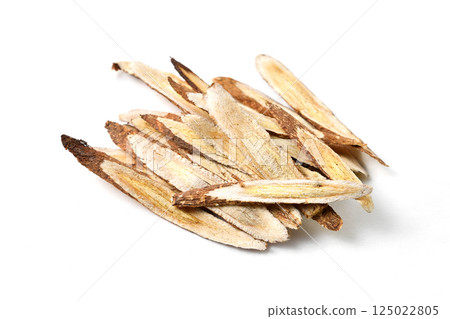 Astragalus on white background, medium astragalus wood 125022805