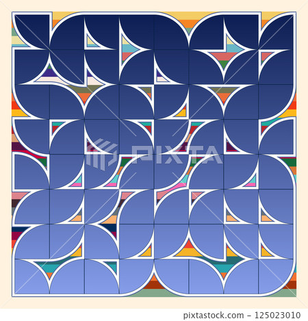 Bauhaus style, geometric pattern, abstract gradient background, retro style, illustration Bauhaus style, geometric pattern, abstract gradient background, retro style, illustration 125023010