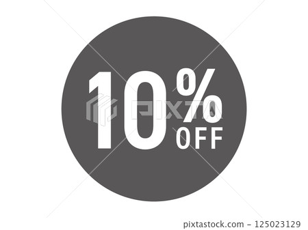 10% 折扣平面圖示插圖 125023129