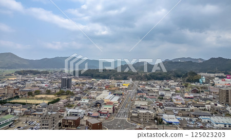 March 26 2025 Japanese Village with Lush Greenery and Scenic Mountain Views 125023203