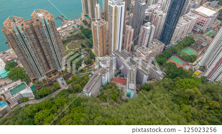April 4 2025 Apartment Complex Surrounded by Trees and Greenery Viewed from Above 125023256