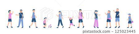 Illustration of people wearing short sleeves Illustration of people wearing short sleeves 125023445