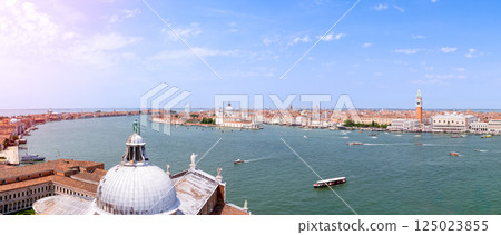 Panoramic view of Venice with Grand Canal 125023855