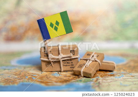 International Shipping and Parcel Delivery to Saint Vincent and the Grenadines: Global Mail Service with National Flag Display 125024023