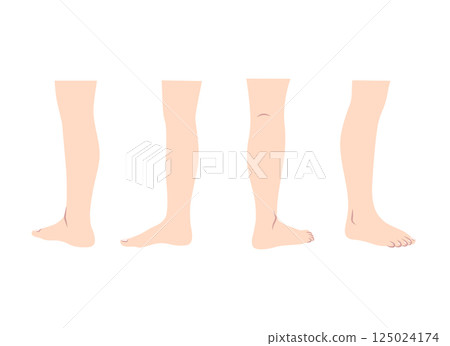 膝蓋以下腿部部位插圖集 膝蓋以下腿部部位插圖集 125024174