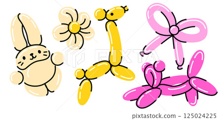Vibrant inflatable figures balloon animals 125024225