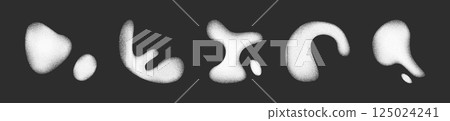 Abstract organic shapes with grainy texture 125024241