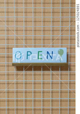 Letter card OPEN sign Letter card OPEN sign 125024891
